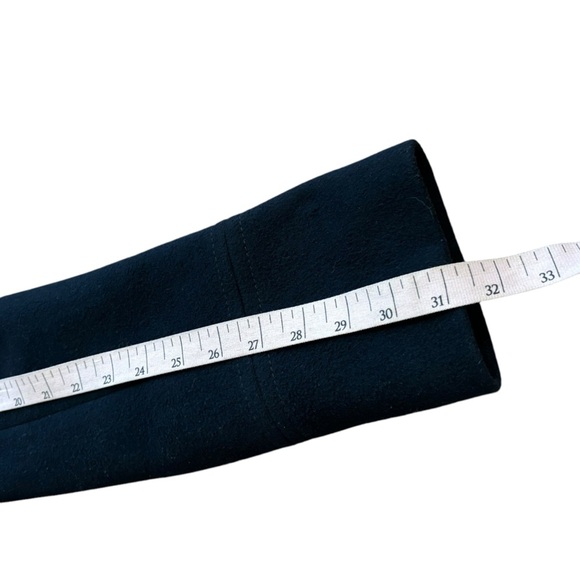 J. Crew Wool Cashmere Double Breasted Pea Coat Black Women’s 4 Preppy Luxury - Picture 12 of 15